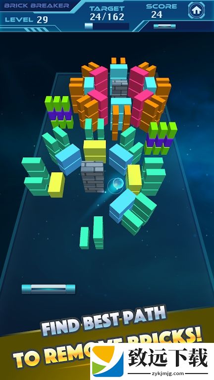 粉碎堆叠砖块3D